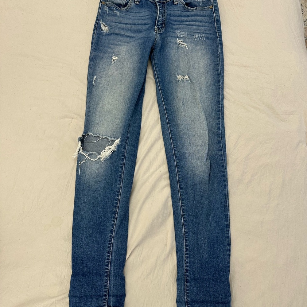 KanCan Ripped Blue Skinny Jeans